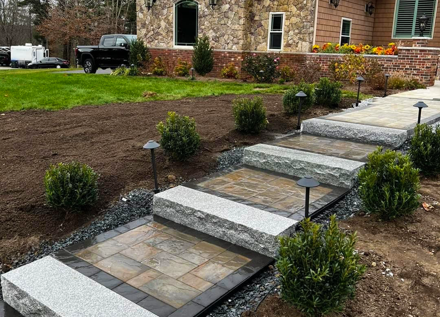 Stone Walkway Installation